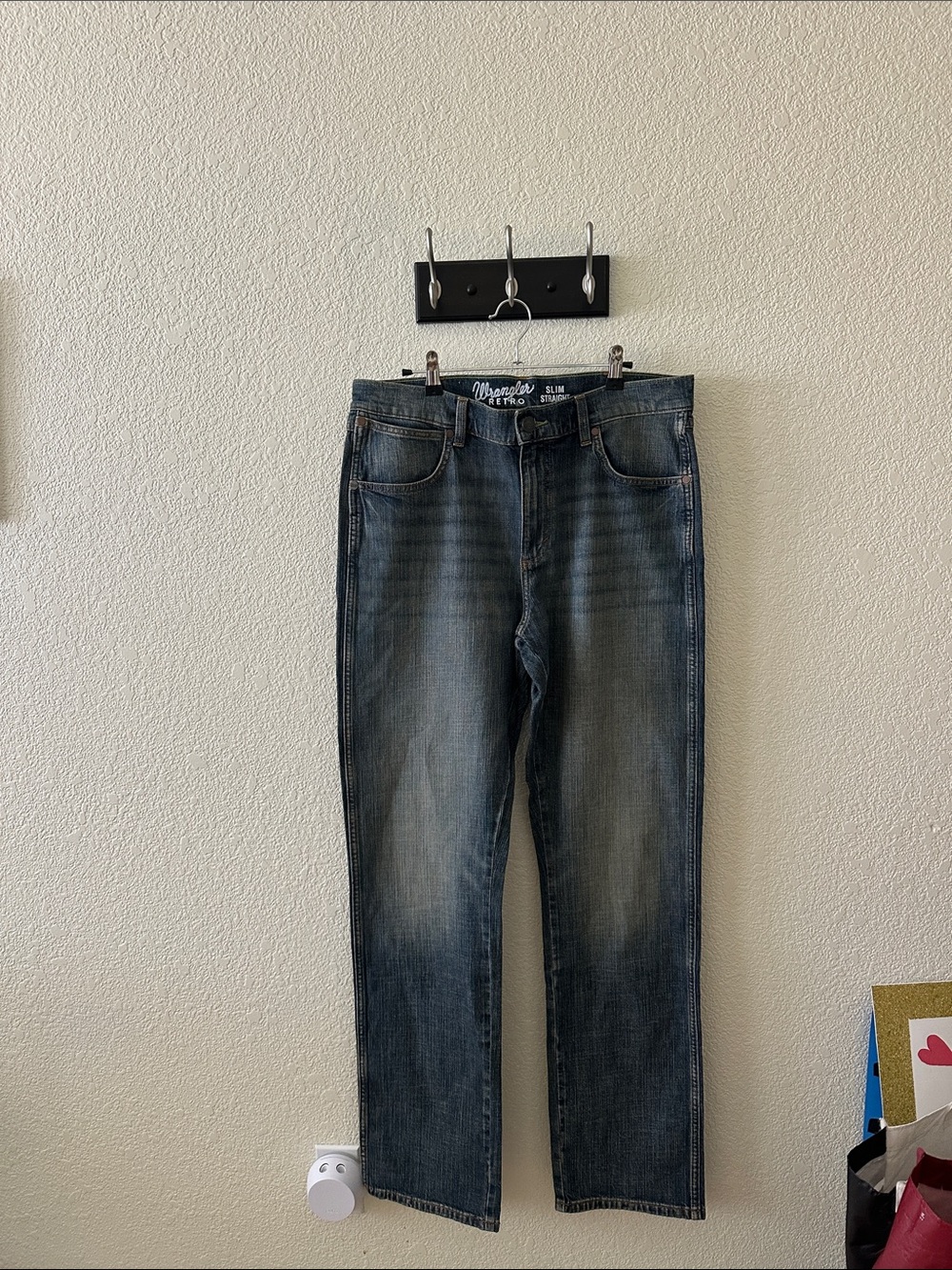 Wrangler Straight-Leg Jeans for Men — Faded Blue